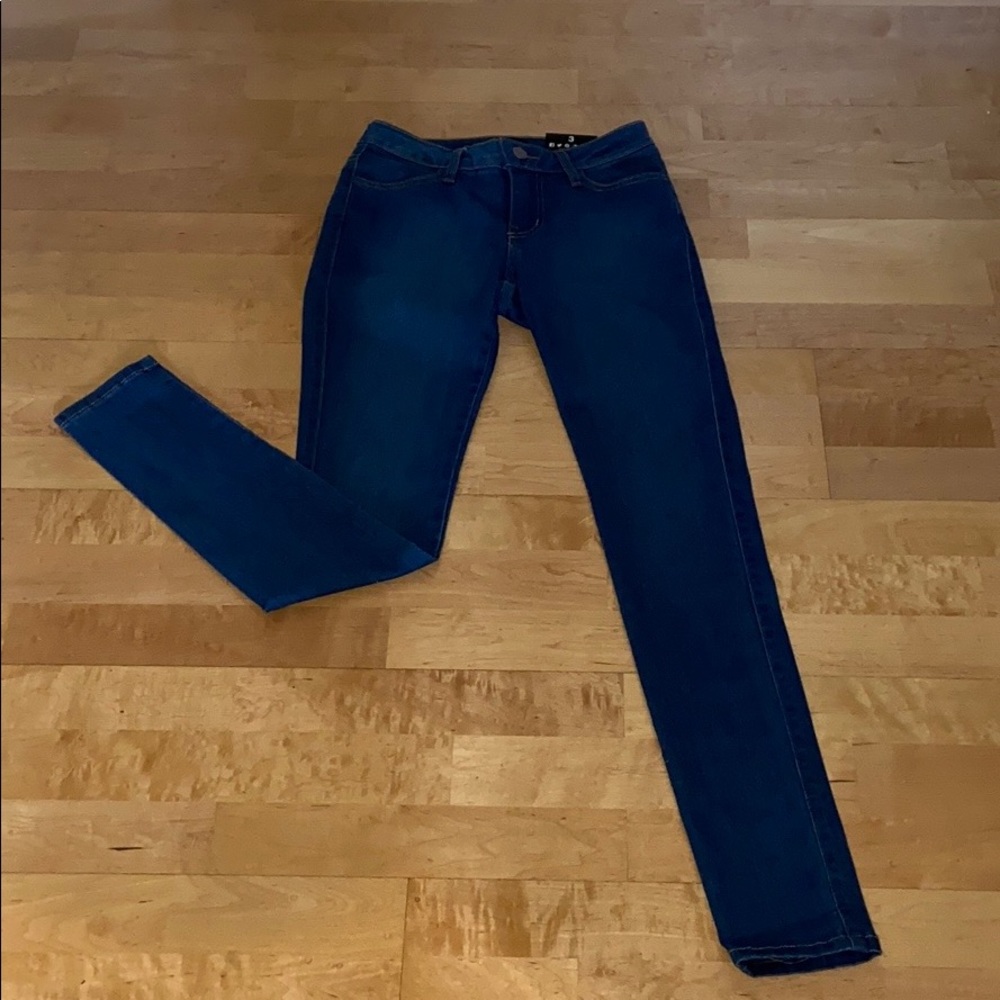 Classic Mid Rise Skinny Jeans - Medium Blue Wash